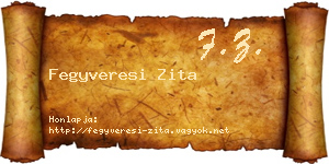 Fegyveresi Zita névjegykártya